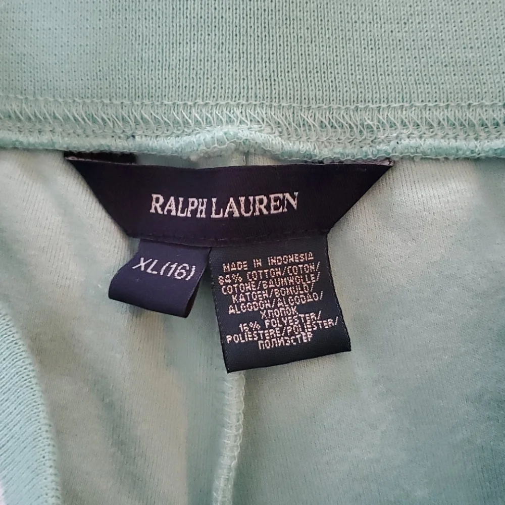 ❤ Girls Ralph Lauren super soft green velour pants